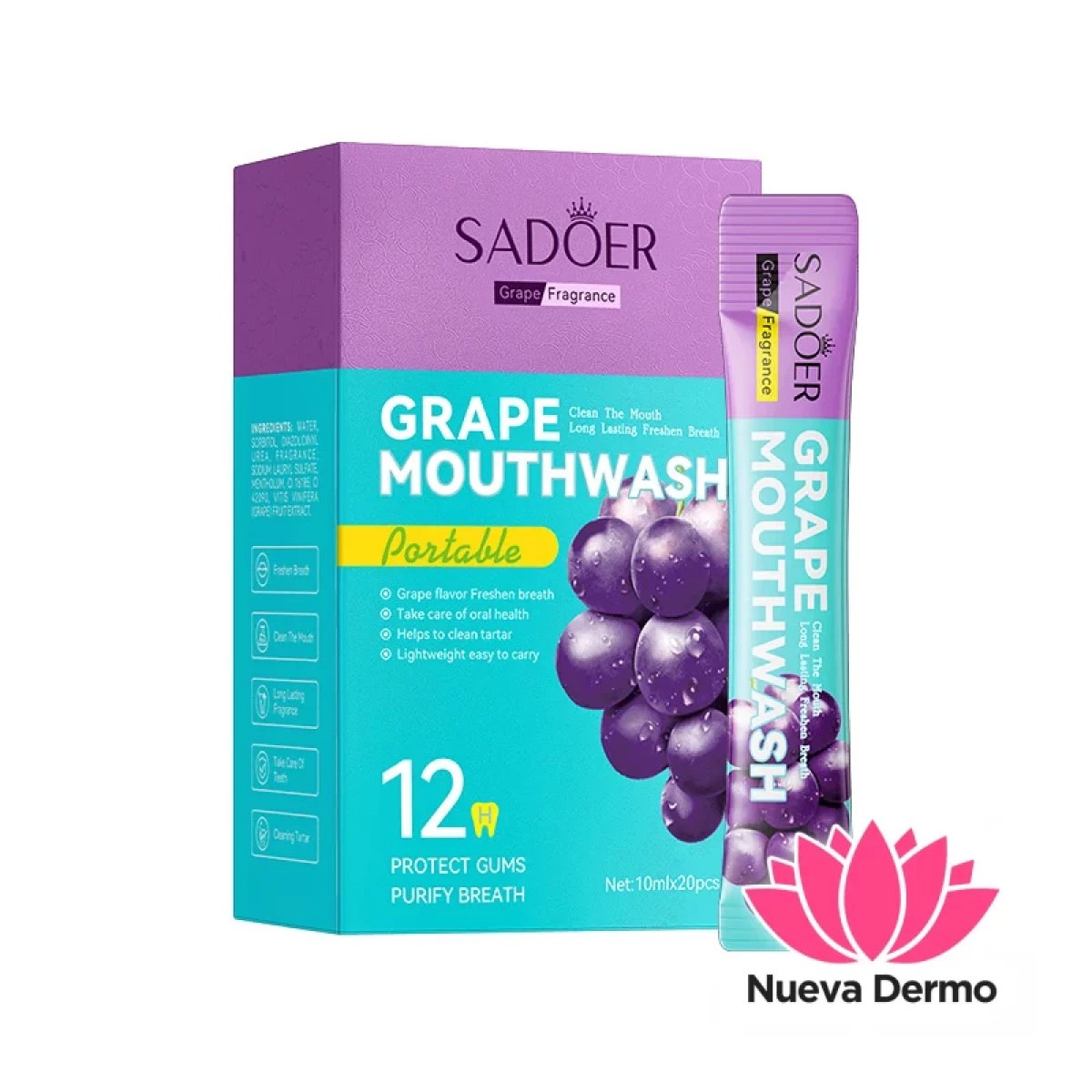 Monodosis Enjuague Bucal con Aroma a Uva 10ML