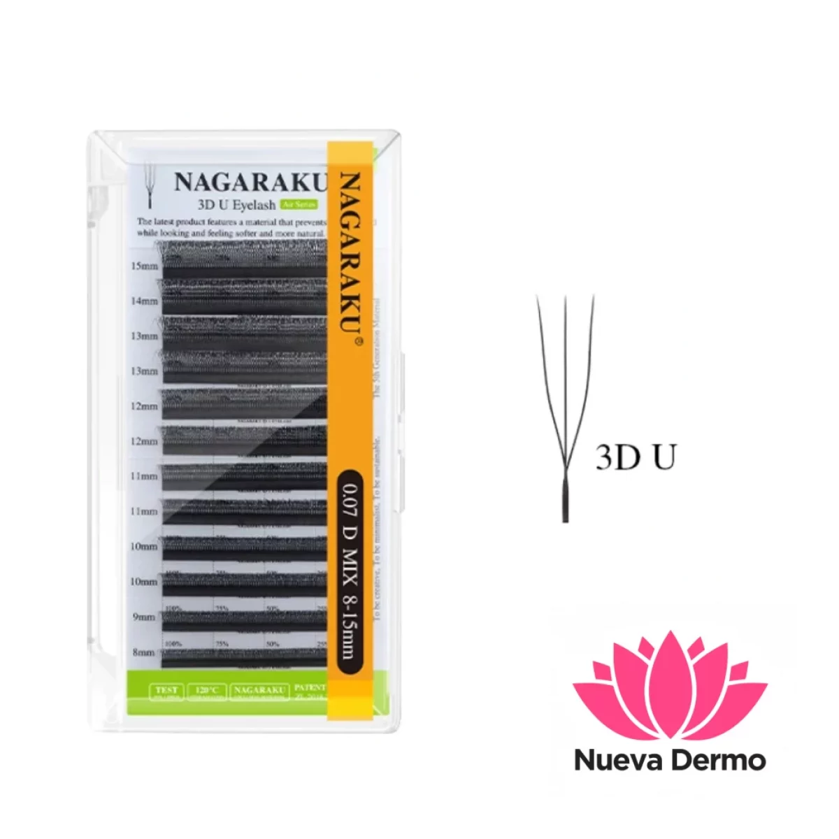 Nagaraku 3D - u - 0,07 "D" - Medida Única y MIX 8-15MM