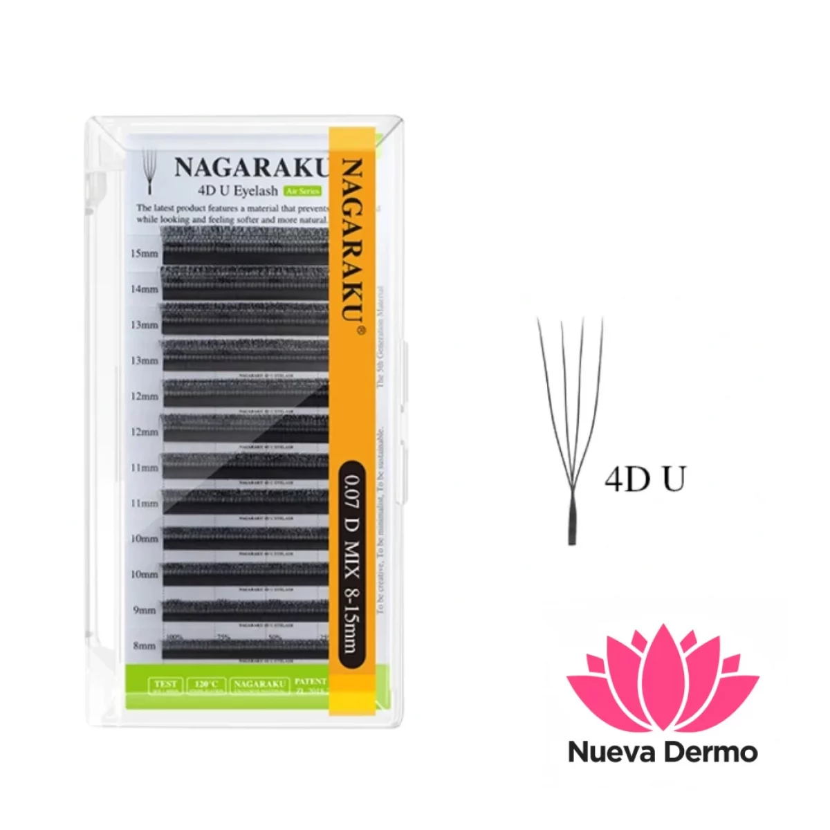 Nagaraku 4D - u - 0,07 "D" - Medida Única y MIX 8-15MM