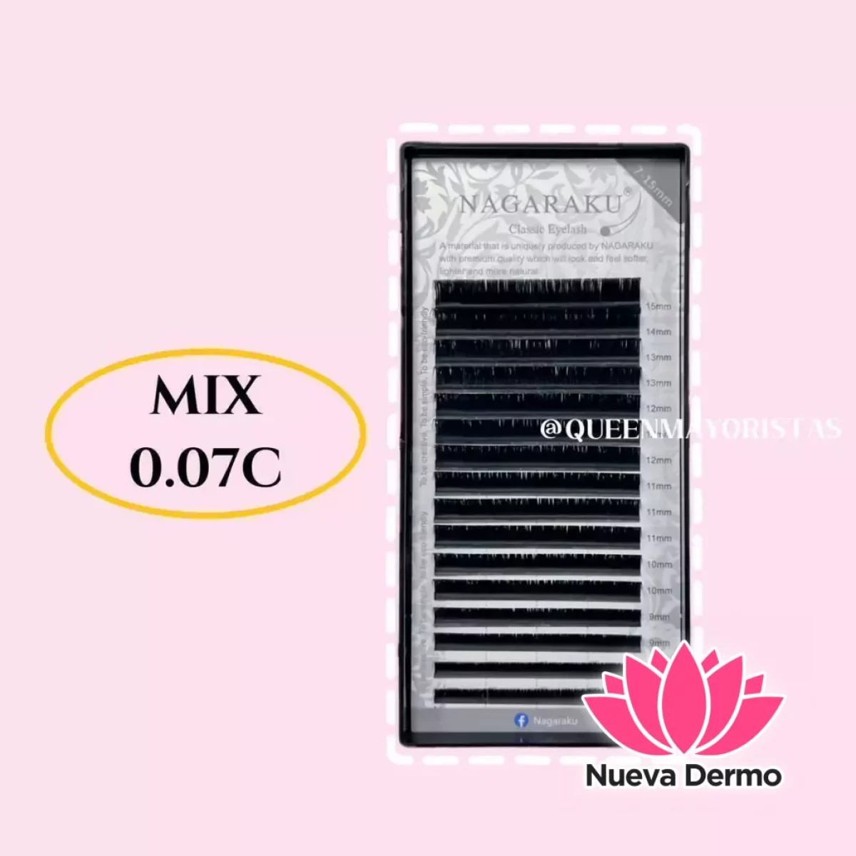 Nagaraku Pestaña Pelo por Pelo MIX 0.07C