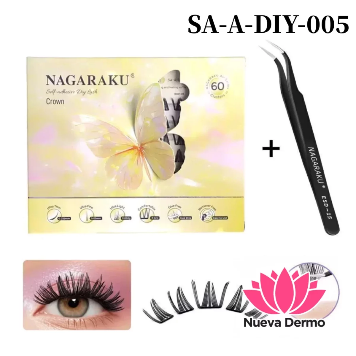 Nagaraku Pestañas + Pinza Cd: Sa-a-Diy-005