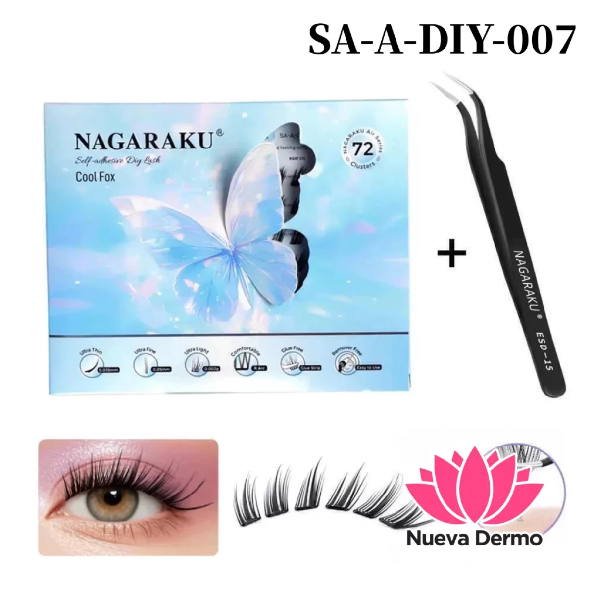 Nagaraku Pestañas + Pinza Cd: Sa-a-Diy-007