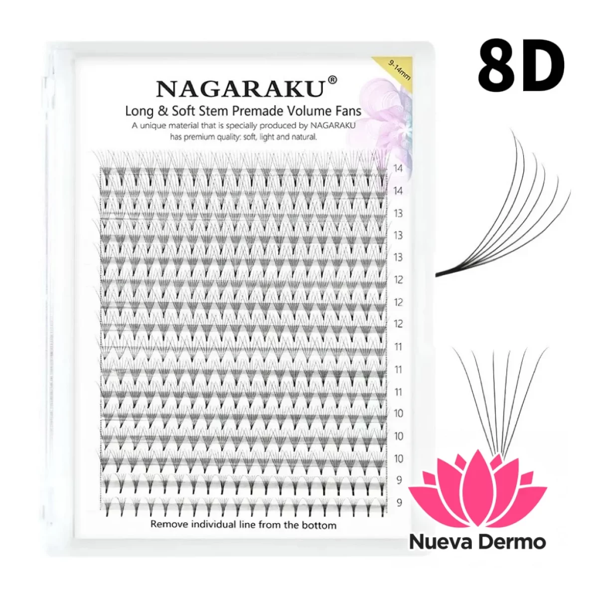 Nagaraku Premade Volume Fans 0.07D Mix Tableta