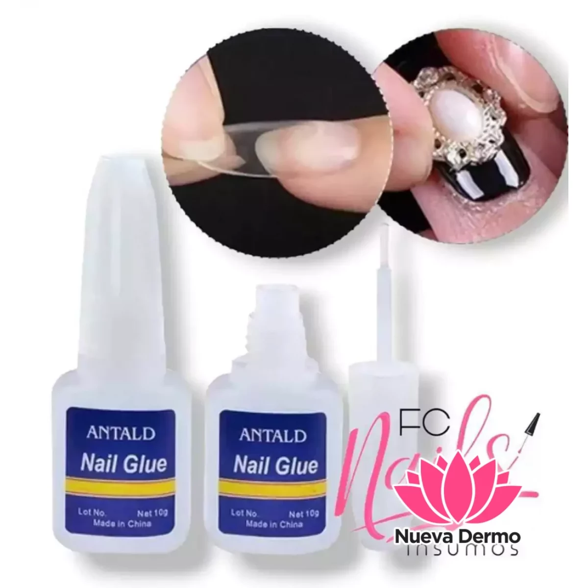 Nail glue /Pegamento con pincel