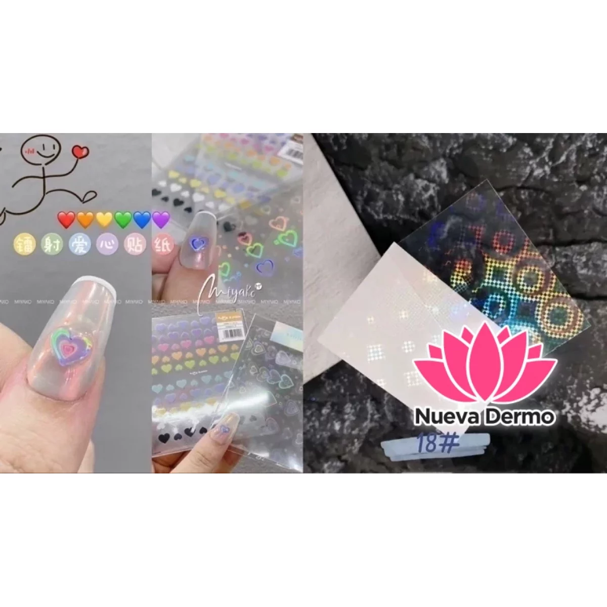 NAIL STICKER DECORACION DE UÑAS C/U