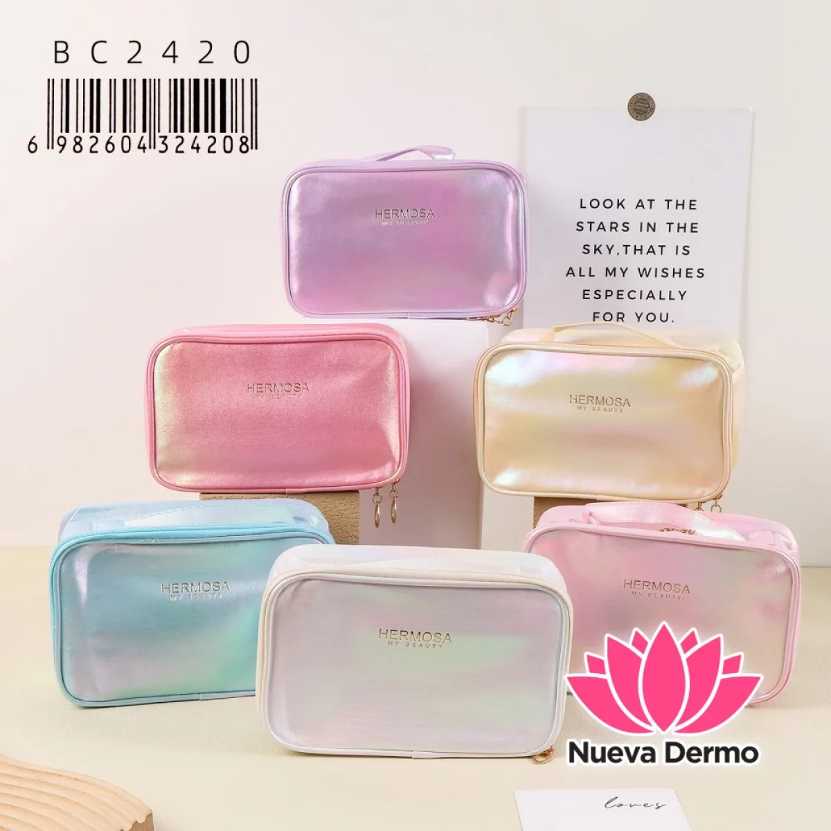 Neceser de Maquillaje Holográfico e Iridiscente Multiuso BC2420/24208