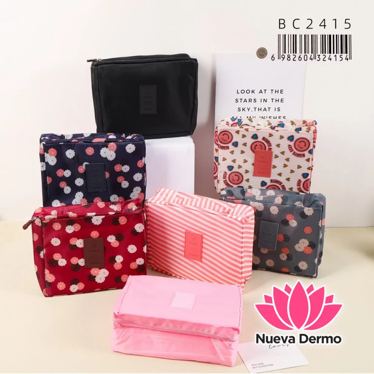 Neceser de Viaje Estampado y Organizador Multiuso Impermeable BC2415/24154