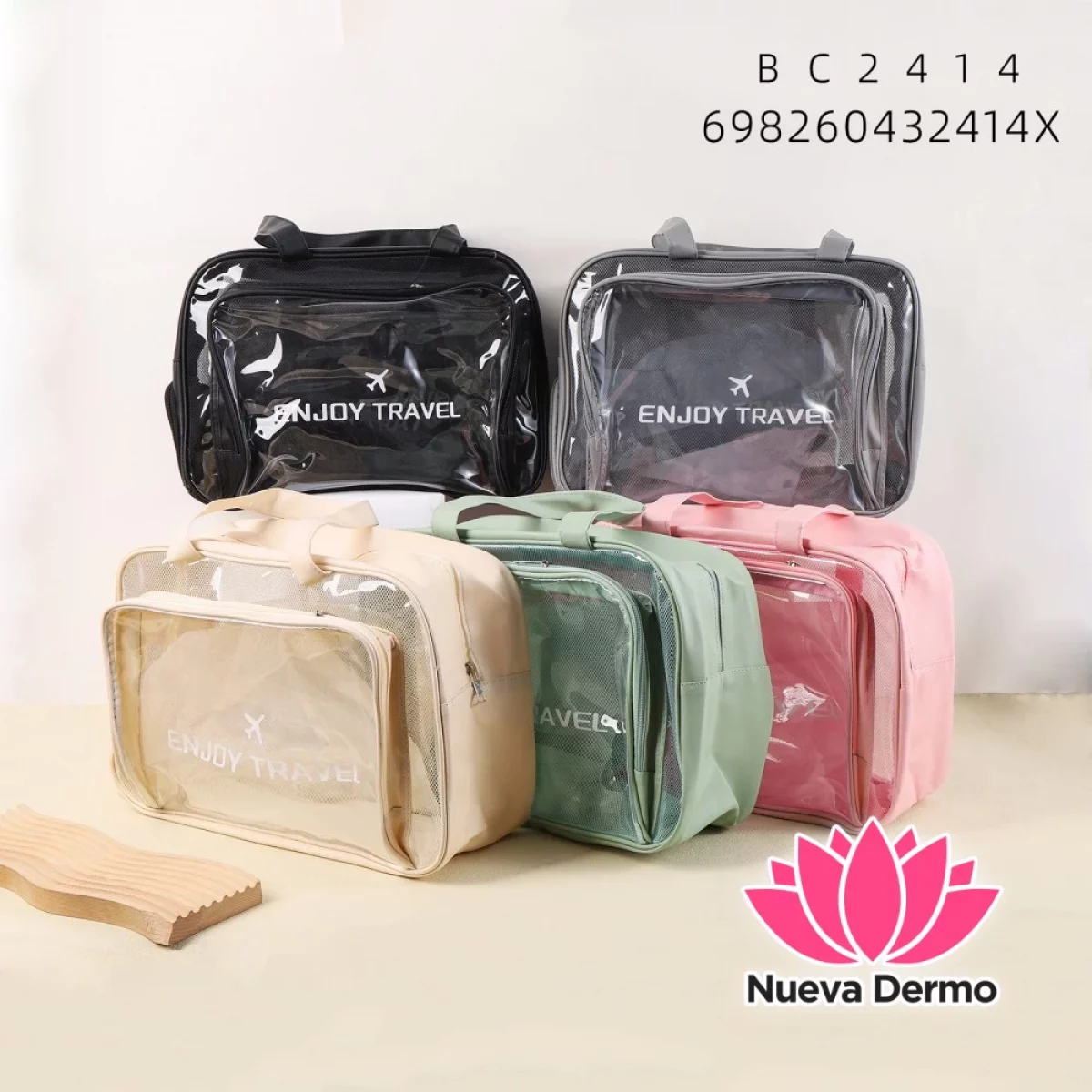 Neceser de Viaje Premium Bolso Organizador Impermeable con Visor Transparente BC2414/32414X