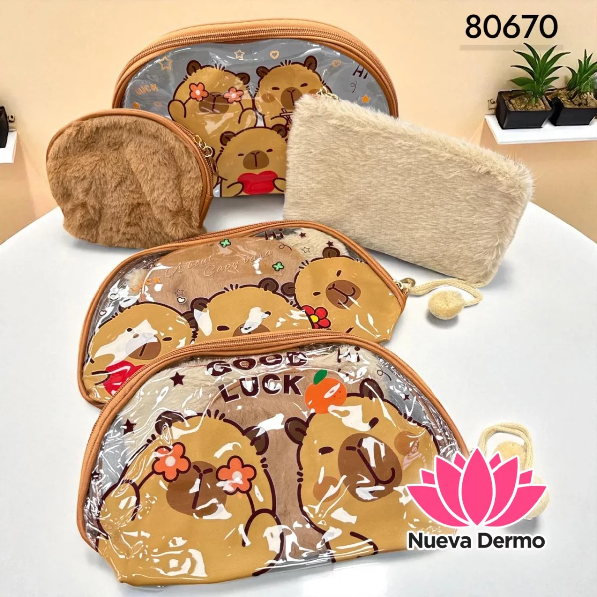 NECESER PORTA COSMETICOS 3PCS CAPIBARA 80670