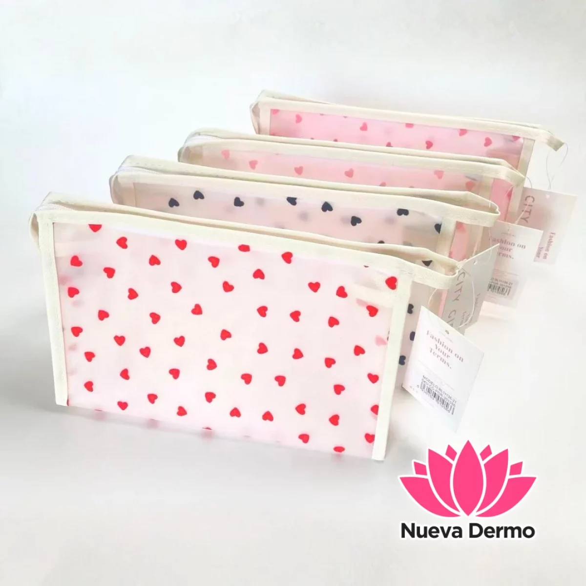 NECESER / PORTA COSMÉTICOS CORAZONES – CITY GIRL