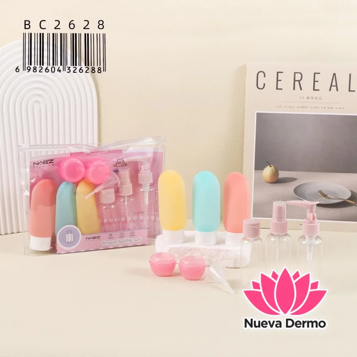 Neceser Set Frascos De Viaje Recargables Dispenser NAEZ BC2628/26288