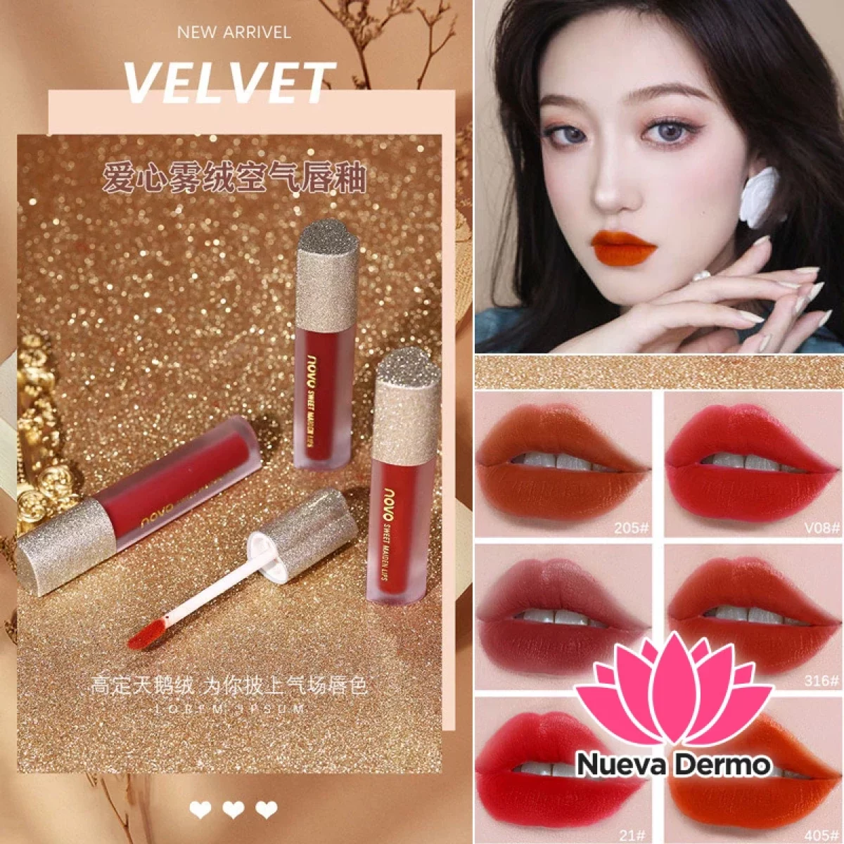 NOVO LOVE VELVET AIR LIP GLAZE NOVO5351 MG-10072 6974499294728