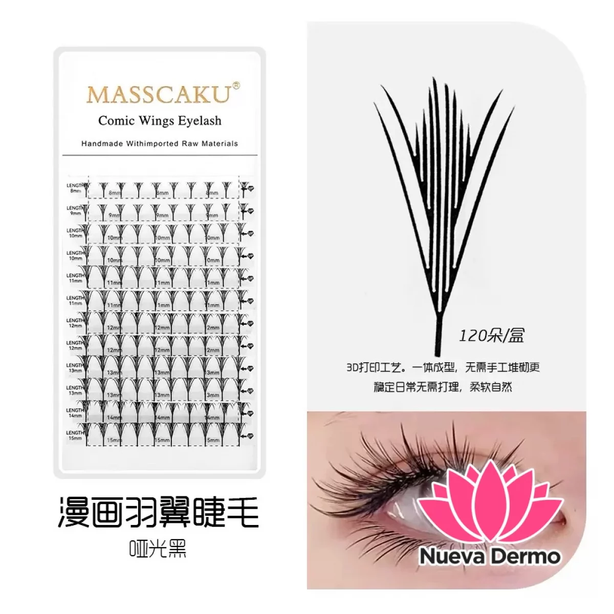 Nuevo Pestañas Comic Wings Eyelash Masscaku