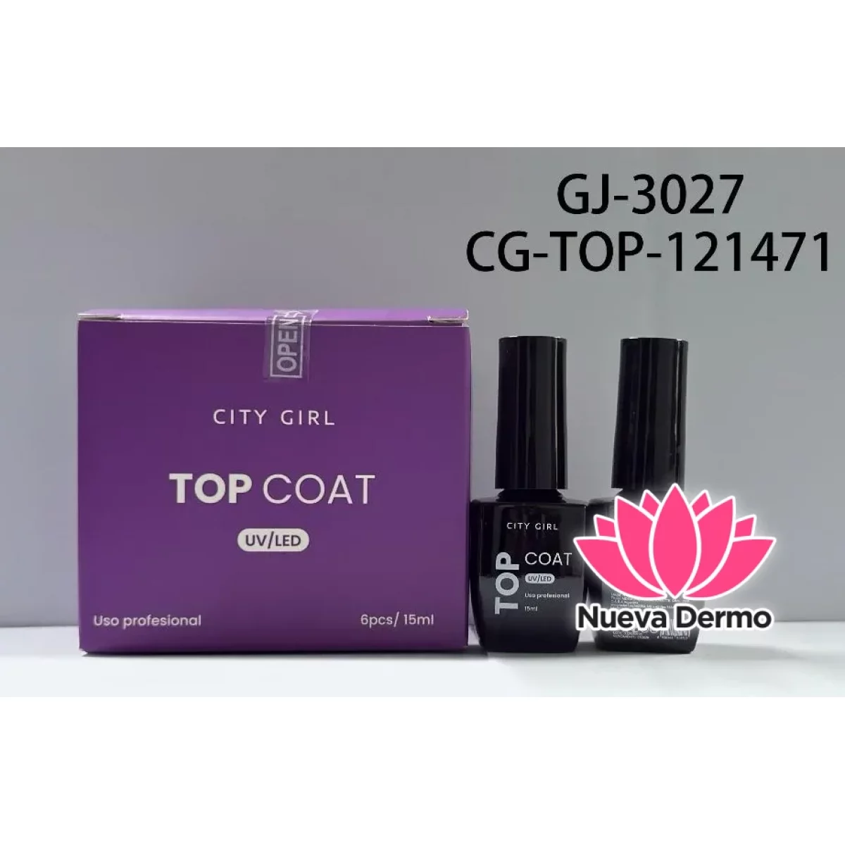 NUEVO! TOP COAT 15ML x6