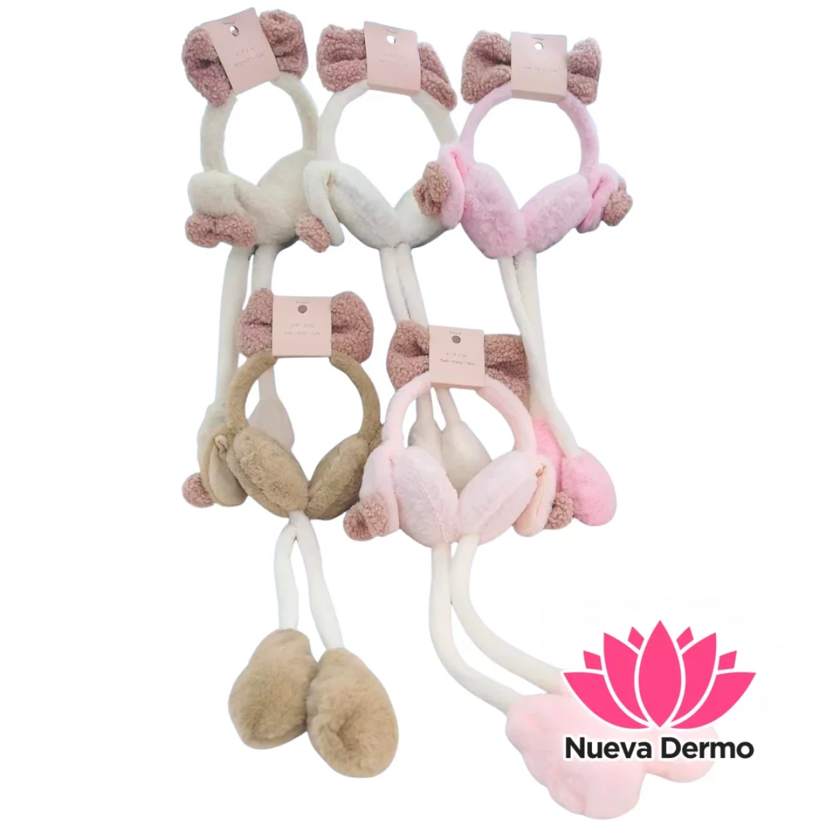 OREJERAS LEVANTA OREJAS CON MOÑO Y POMPONES – CITY GIRL
