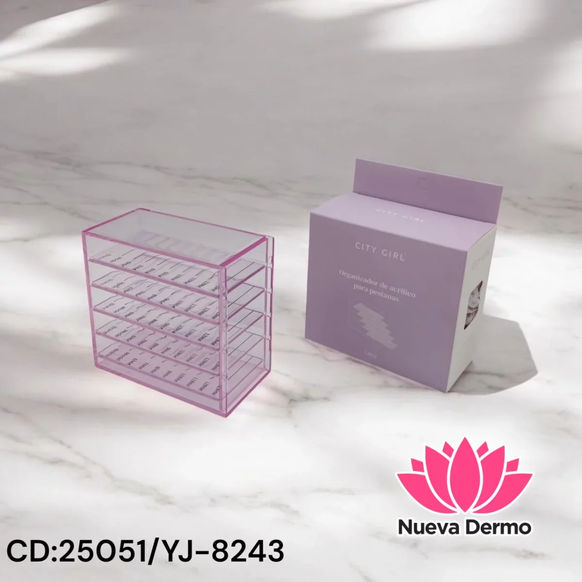 ORGANIZADOR DE ACRILICO PARA PESTAÑA CD:25051/YJ-8243