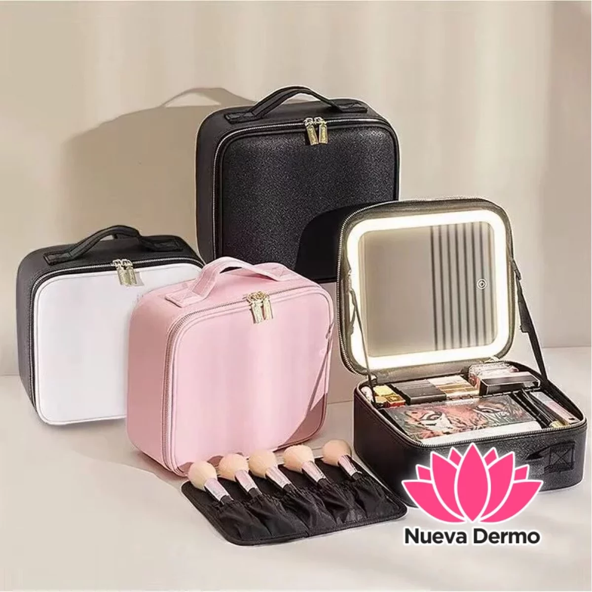ORGANIZADOR DE MAQUILLAJE CON ESPEJO LED TOKYO-94 6987415635468