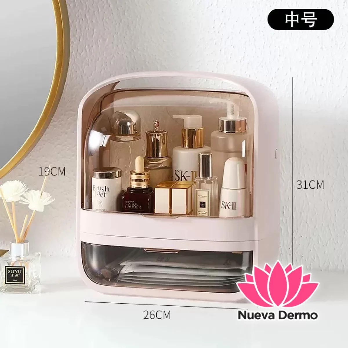 ORGANIZADORA COSMETICOS CON CAJON CON TAPAS 30884