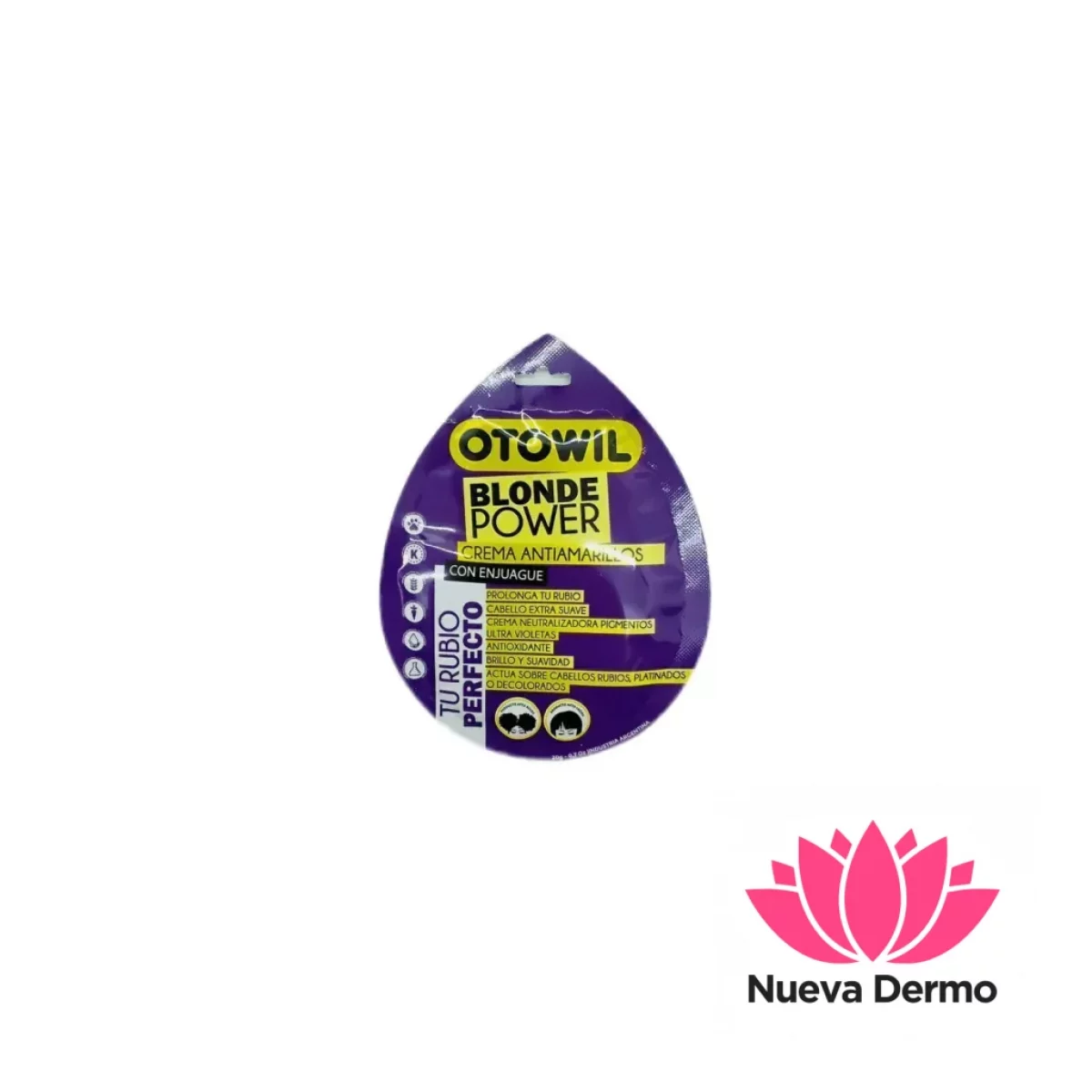OTOWIL BLONDE POWER CREMA ANTIAMARILLOS CON ENJUAGUE 20G