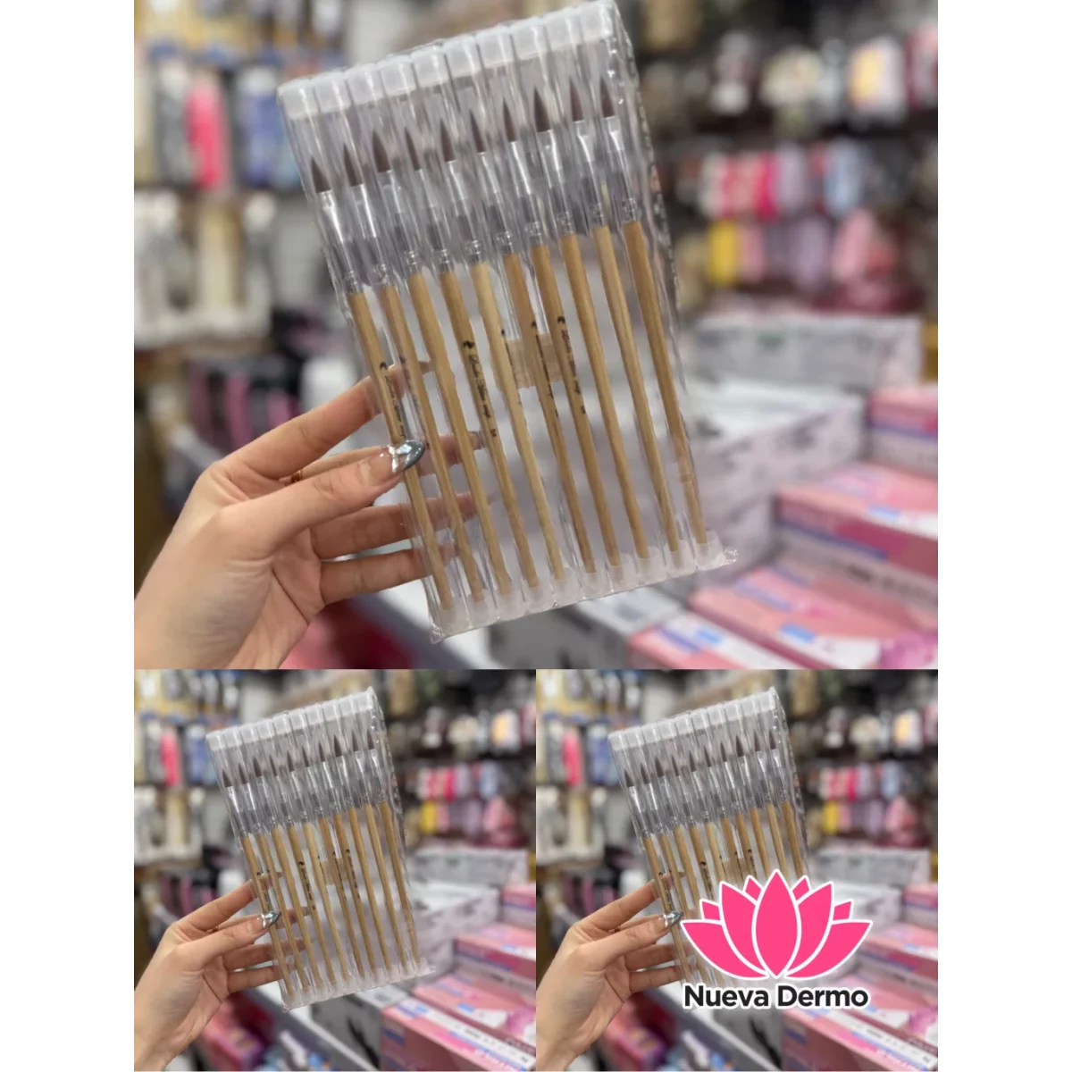PACK DE 12 PINCEL PARA ACRILICO NÚMERO #6
