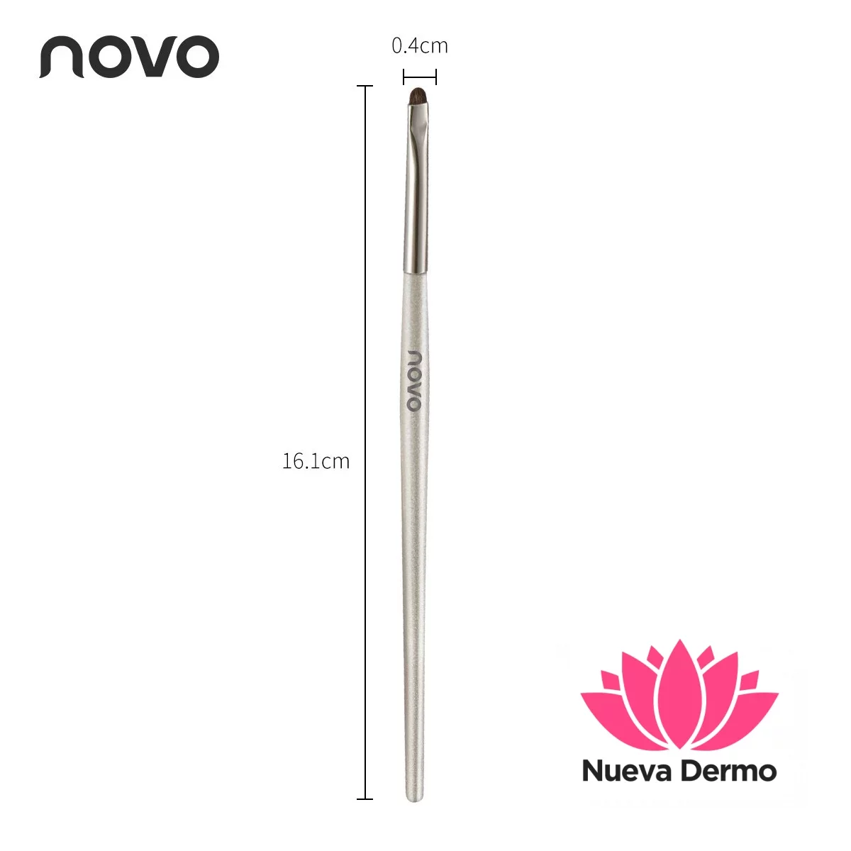 Pack x10 Brocha punta chata para cejas/ corrector Novo #9077