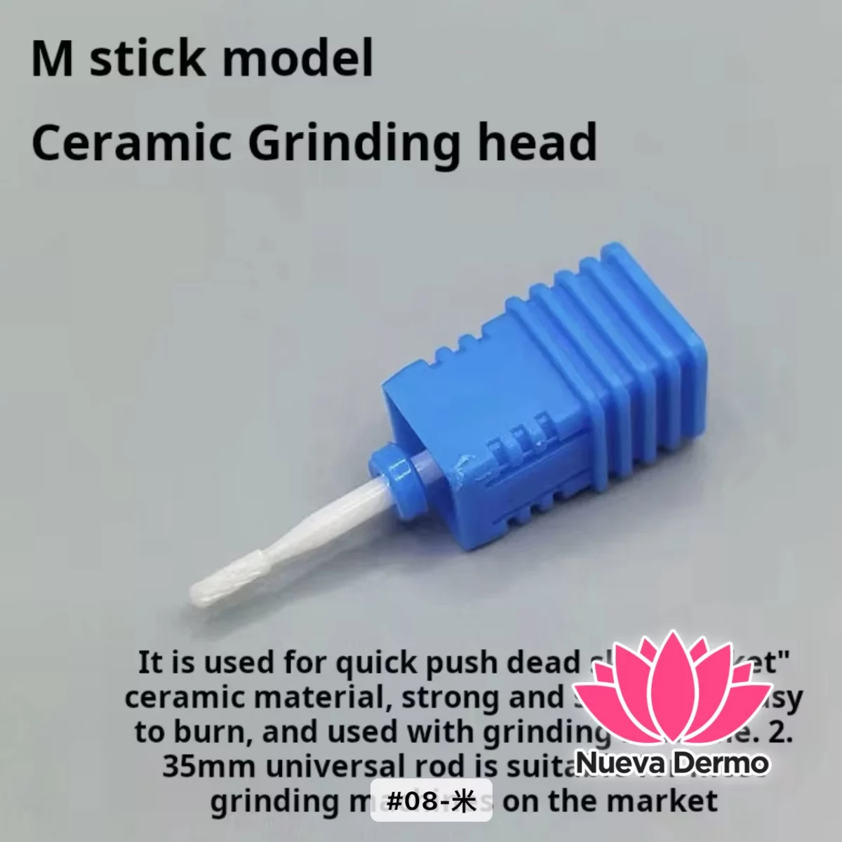 Pack x6 Fresa de Ceramica azul para cuticulas