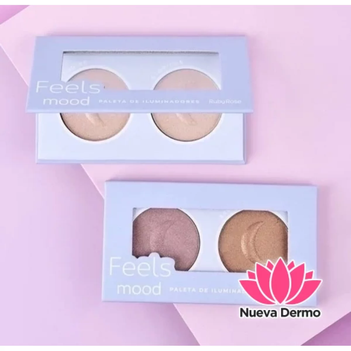 PALETA DE ILUMINADOR HIGHLIGHT FEELS MOOD RUBY ROSE CD: HB-7525