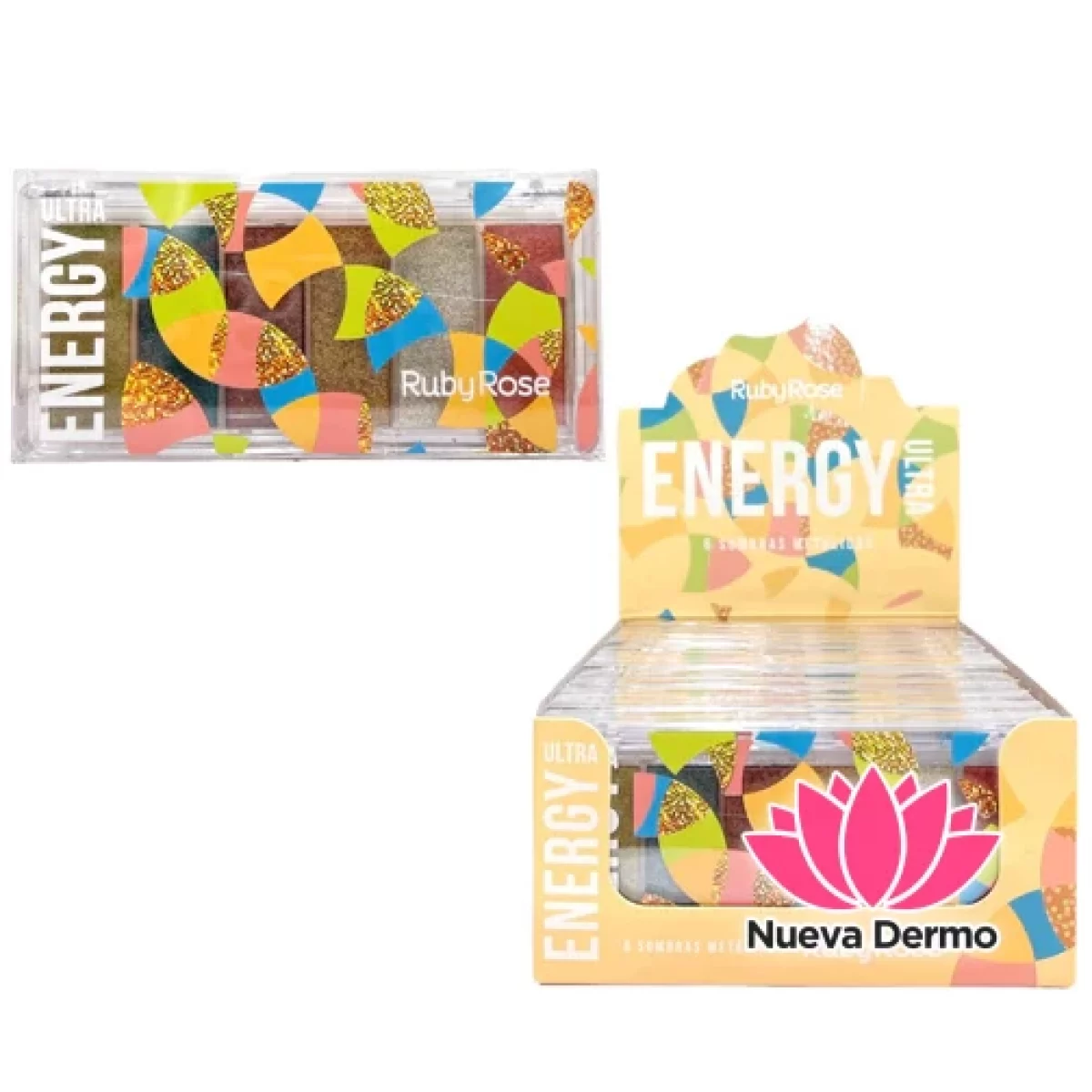 PALETA DE SOMBRA METALICAS ENERGY ULTRA RUBY ROSE CD: HB-1070