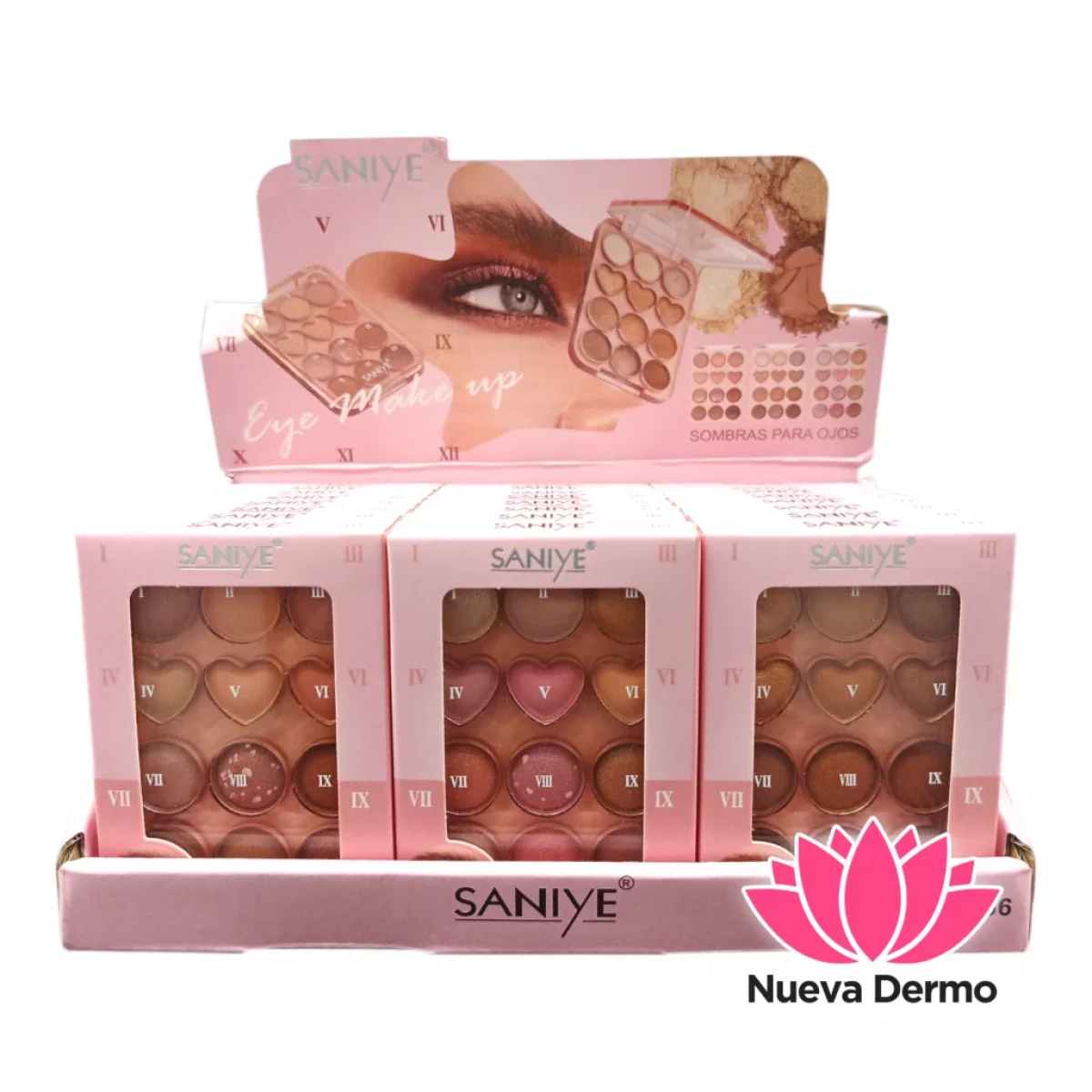 PALETA DE SOMBRA SANIYE X12