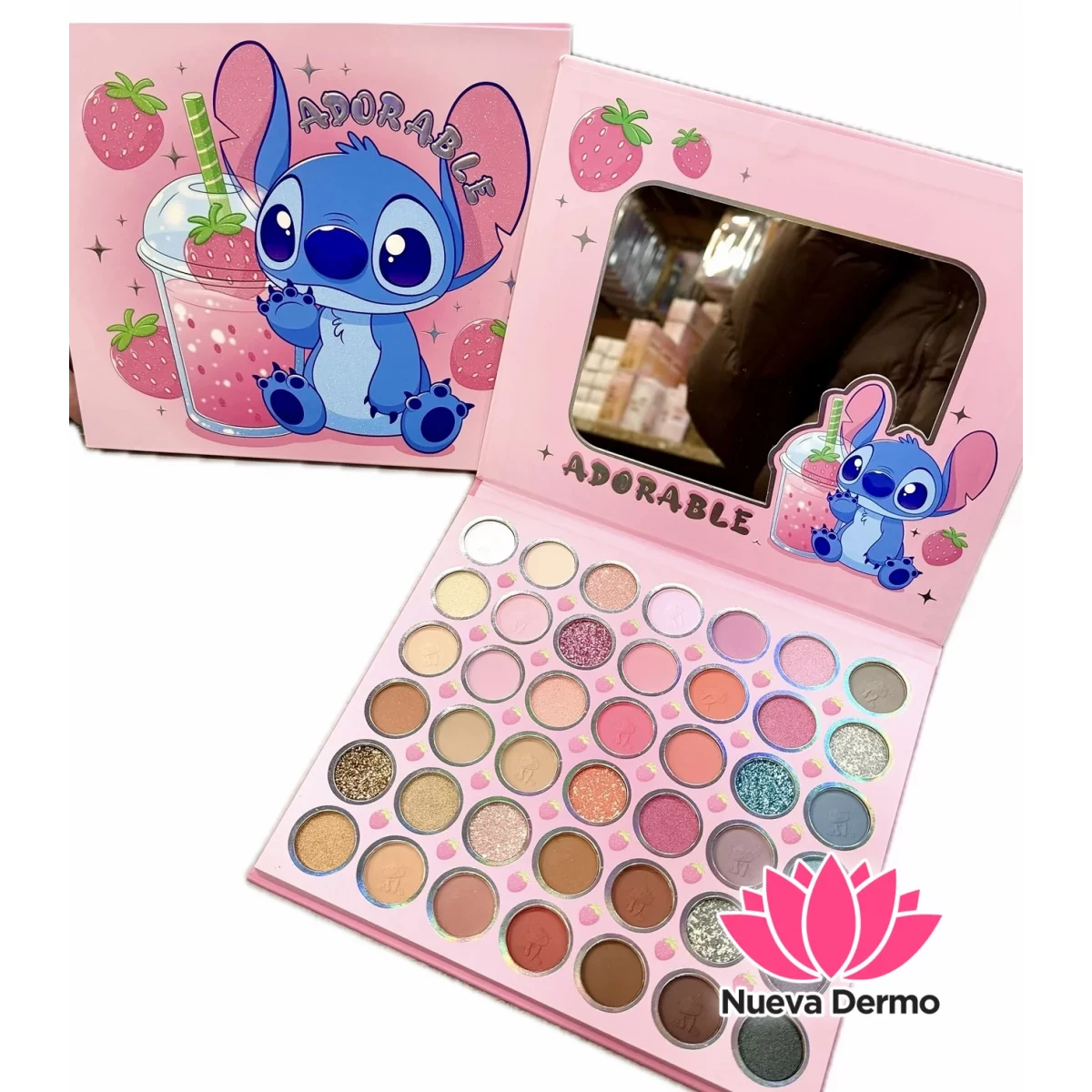 Paleta de sombras 42 colores + espejo Stitch #EYE-4206