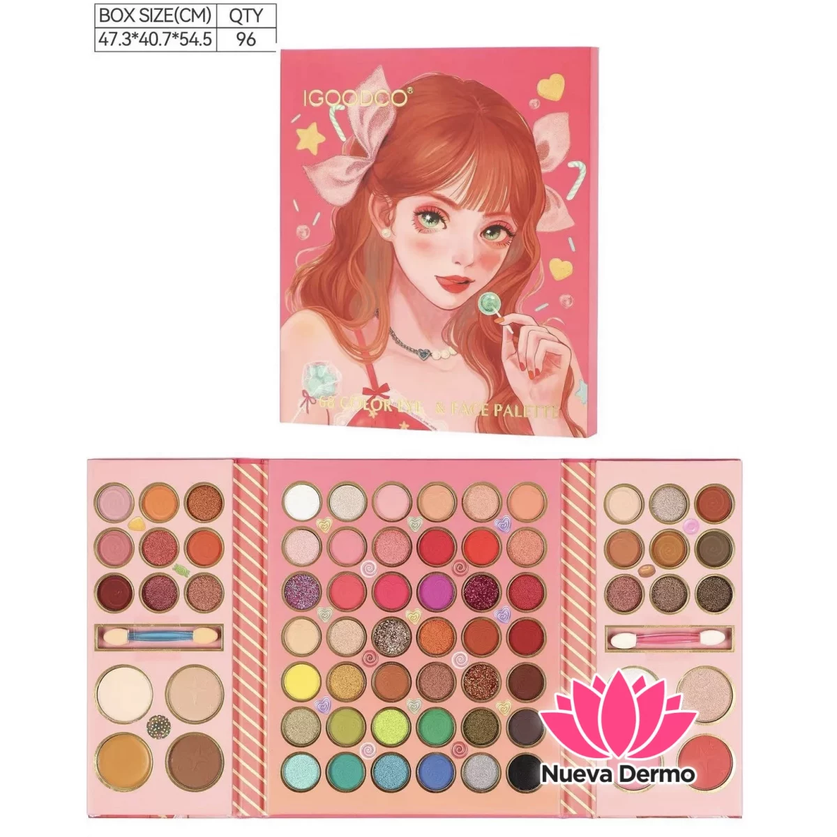 Paleta maquillaje 68 colores multifuncional IGOODCO cod: LK2842