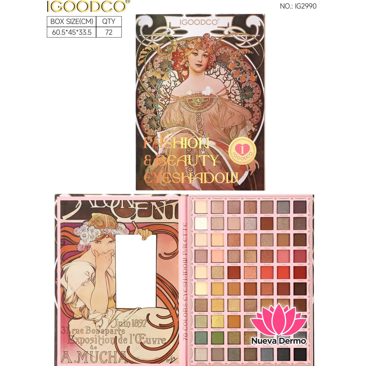 Paleta maquillaje 70 colores IGOODCO cod: IG2990