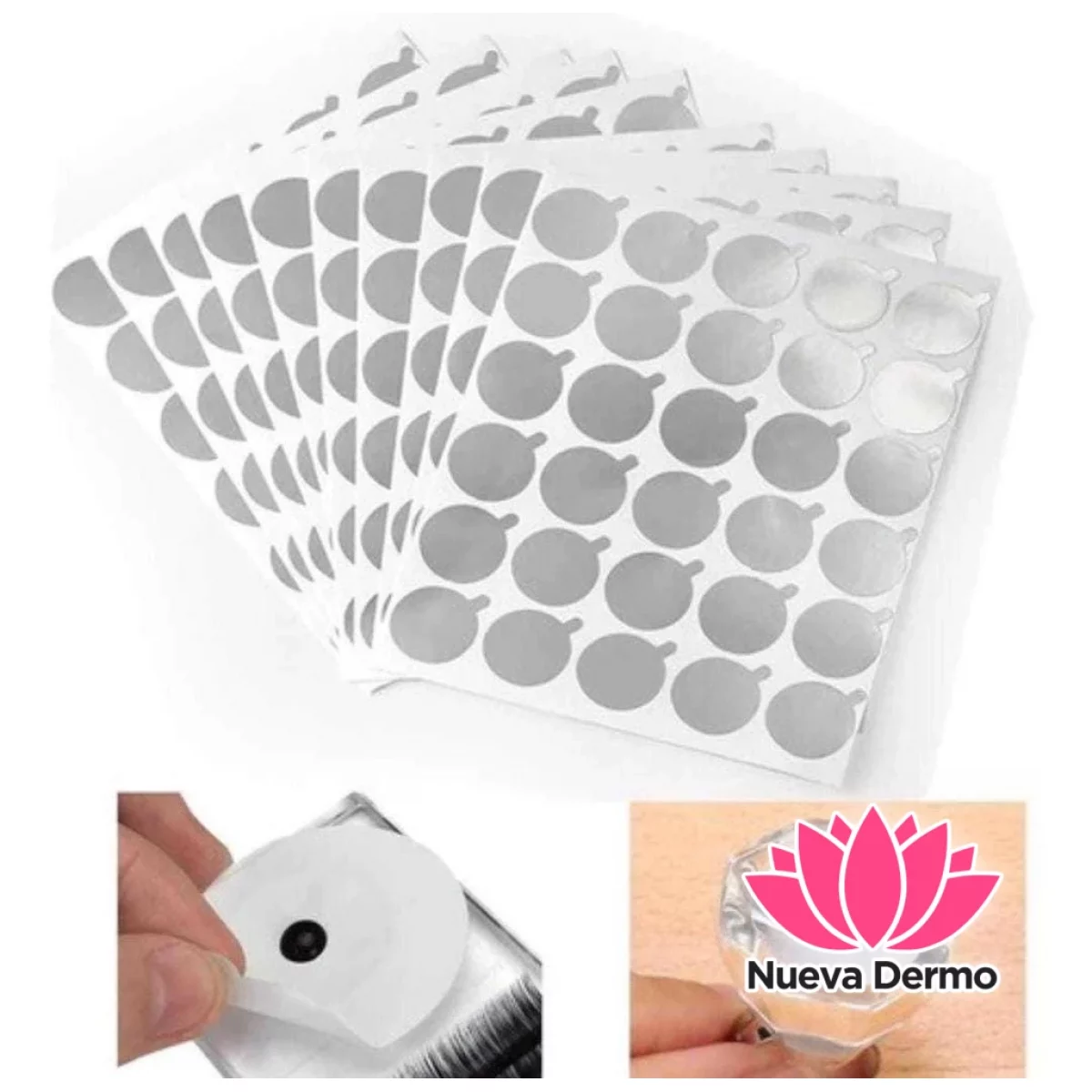 Papel Aluminio Adhesivo para Extensiones de Pestañas