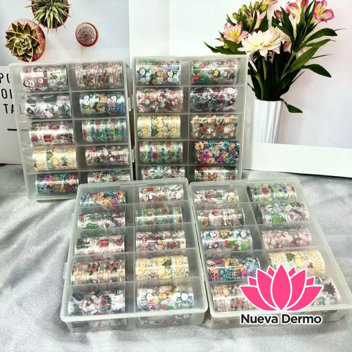 Papel foil para uña en caja modelo surti...