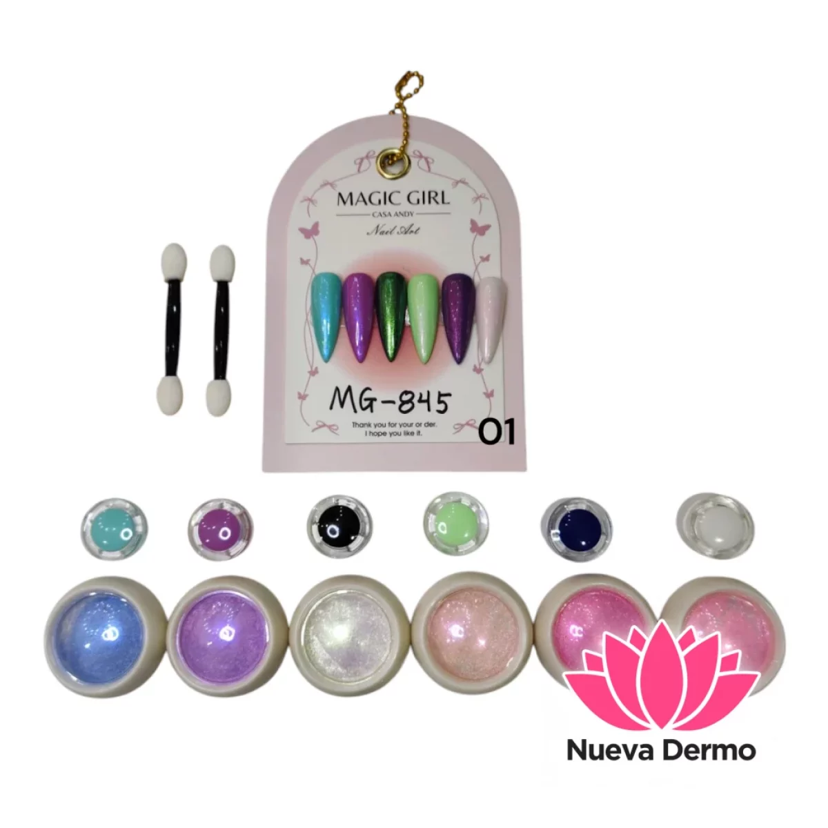 paquete por 12 MAGIC GIRL POLVO X6 GLASS DOPAMINE POWDER MG-845 6934517038451