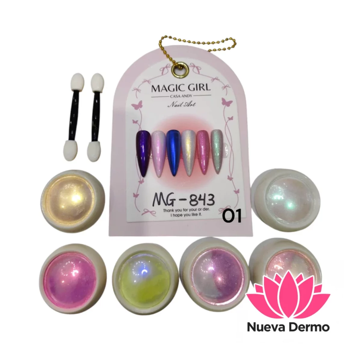 paquete por 12 MAGIC GIRL POLVO X6 MERMAID ICE MUSCLE Mg-843 6934517038437