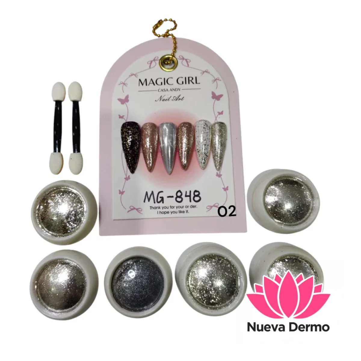 paquete por 12 MAGIC GIRL POLVO X6 SENIOR SILVER MG-848 6934517038482