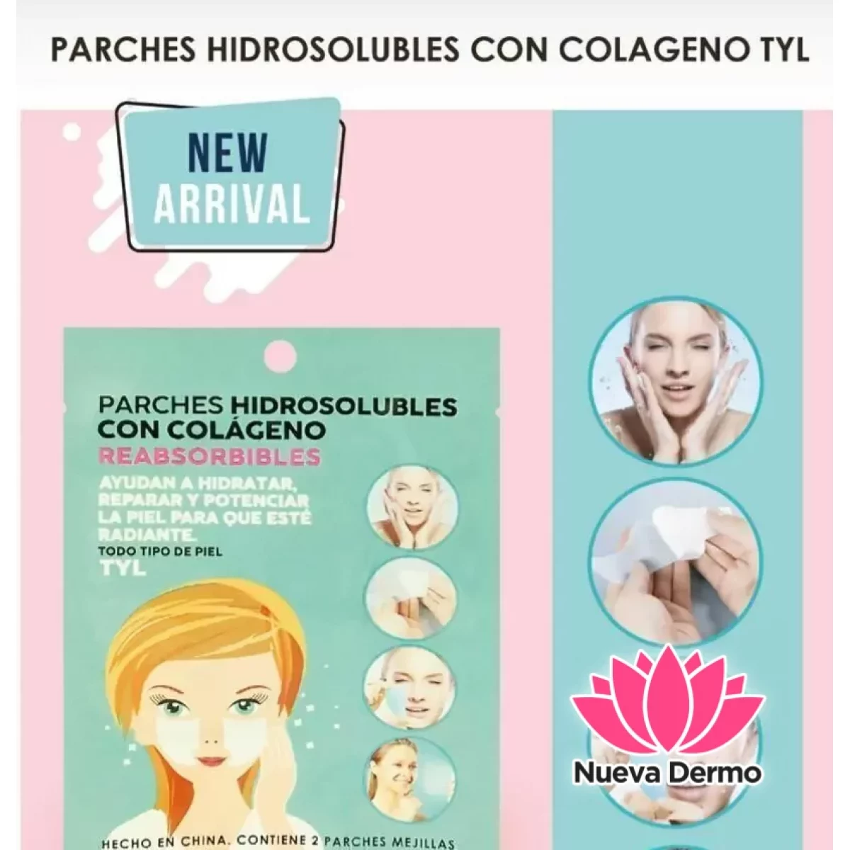 PARCHE HIDROSOLUBLE CON COLÁGENO TYL PARA MEJILLA