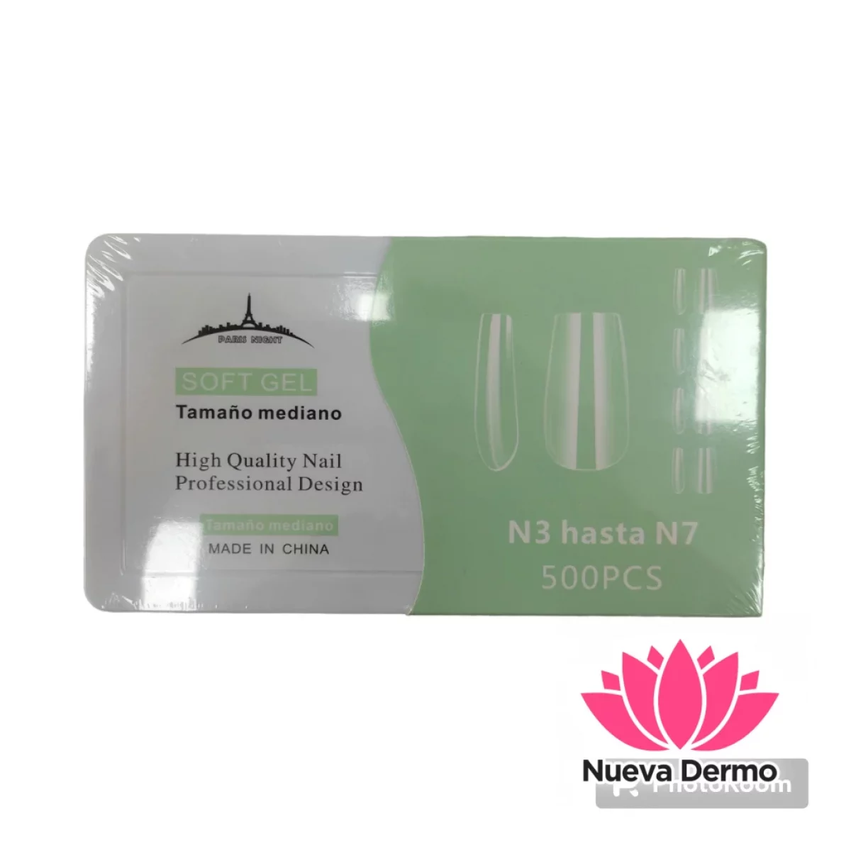 PARIS NIGHT SOFT GEL 500PCS PN20850- CAJA VERDE