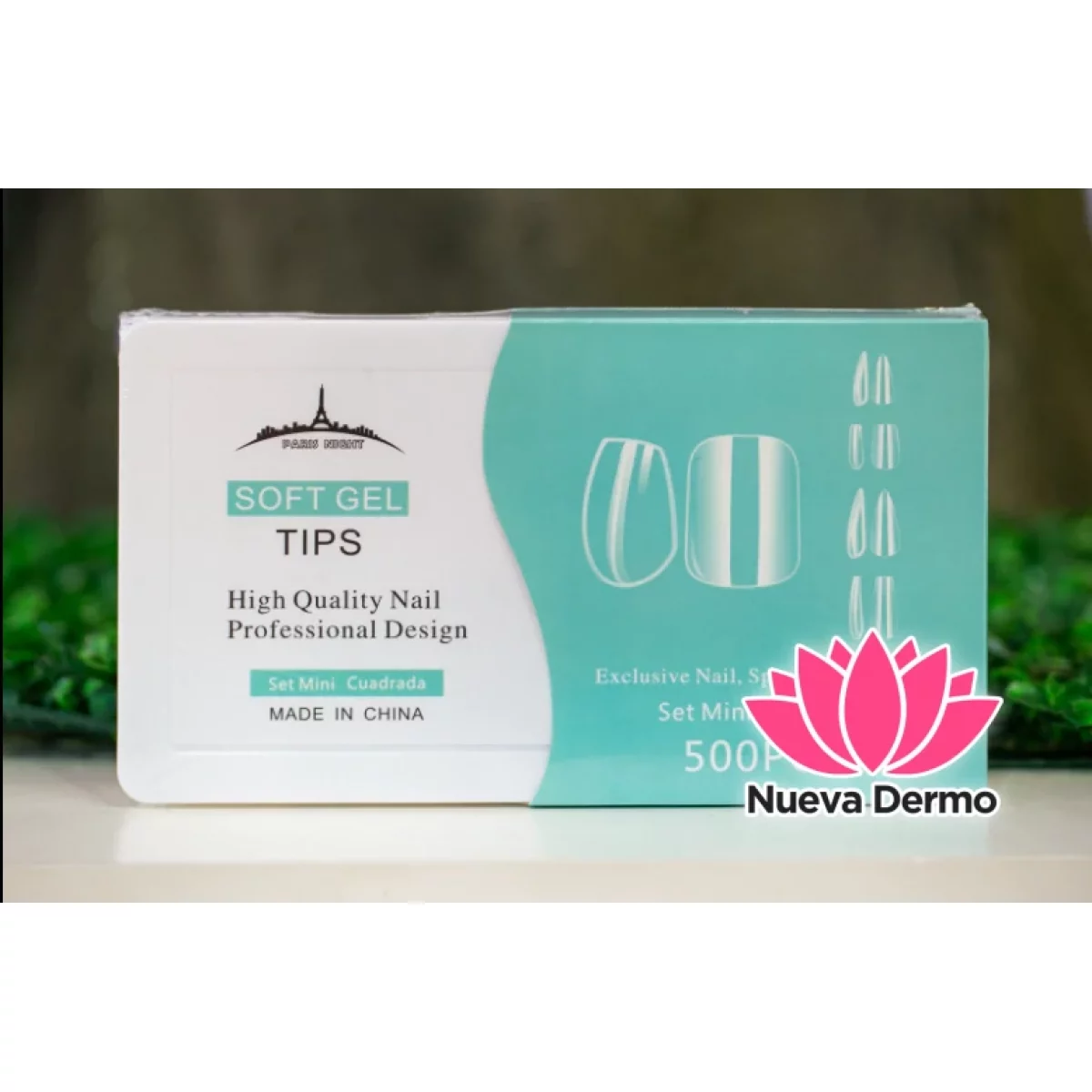 PARIS NIGHT TIPS SOFT GEL CUADRADA MINI*...