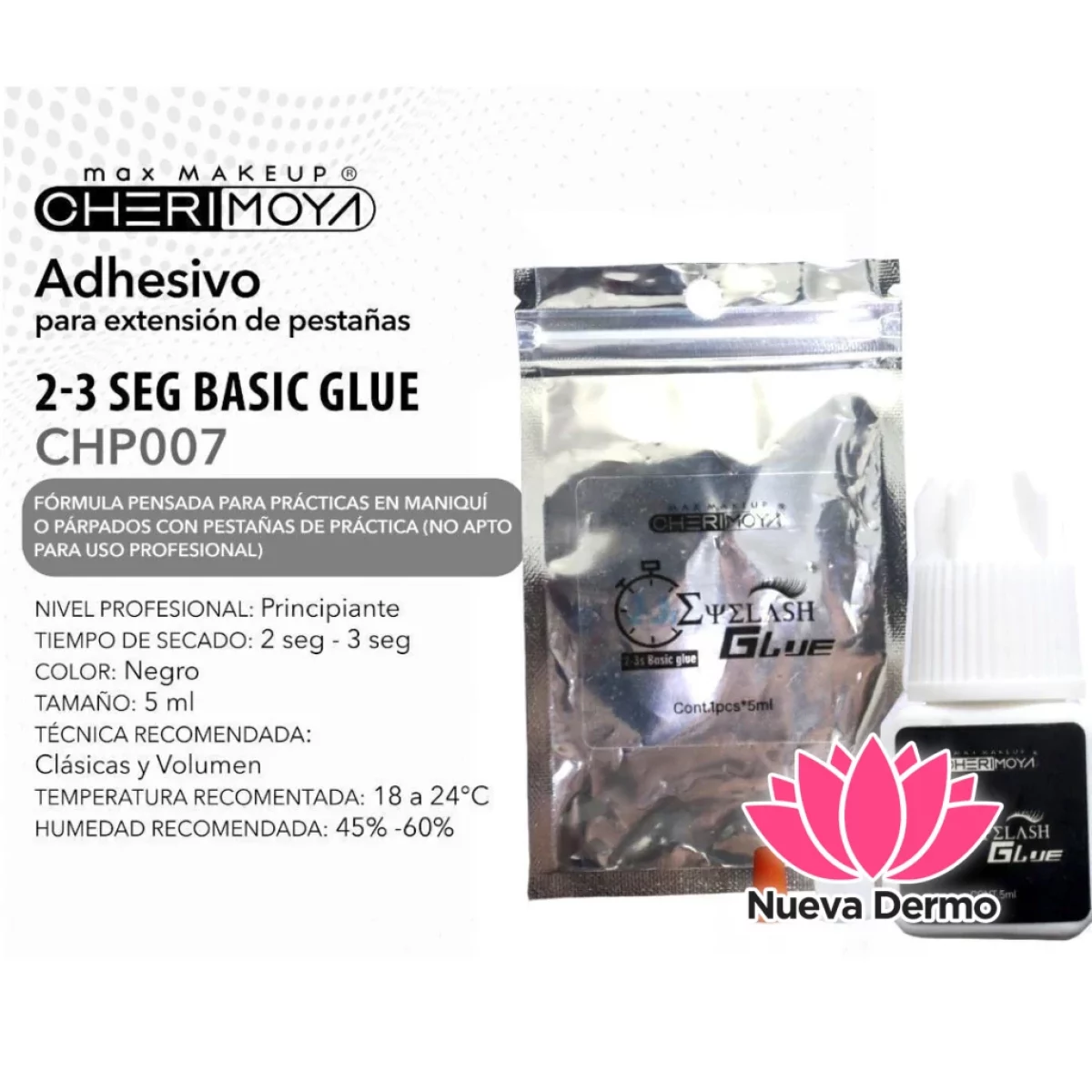 Pegamento Adhesivo Extension Pestaña 2-3s Cherimoya