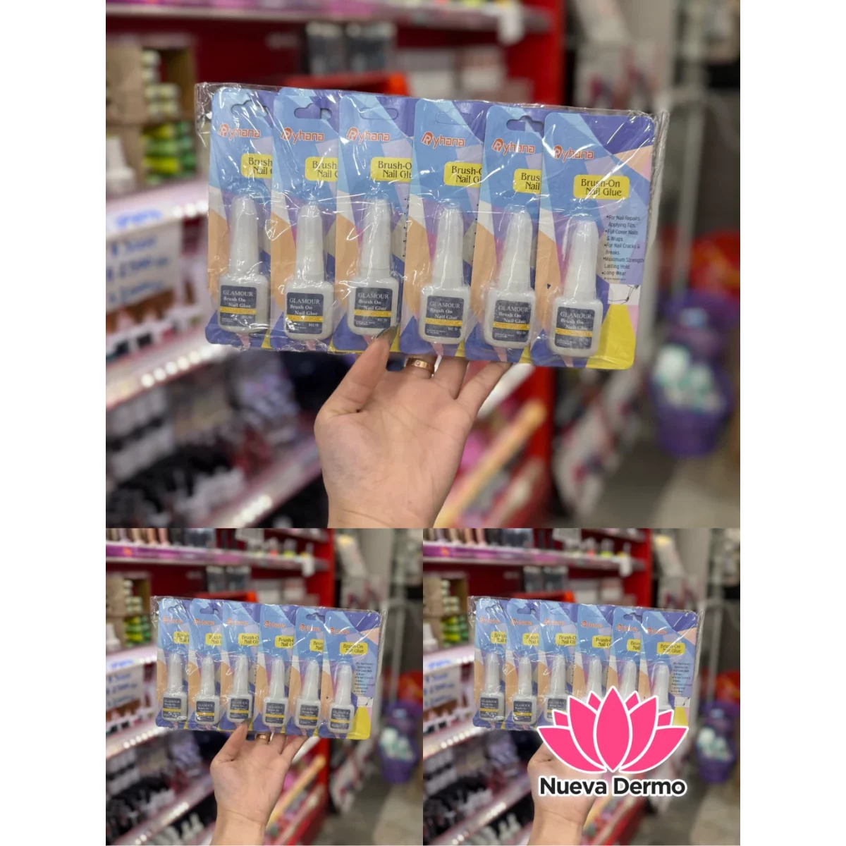 PEGAMENTO DE UÑAS CON PINCEL