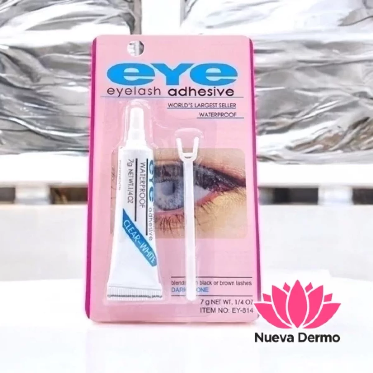 Pegamento para Pestañas Postizas Aprueba de Agua Transparente Marca Eye