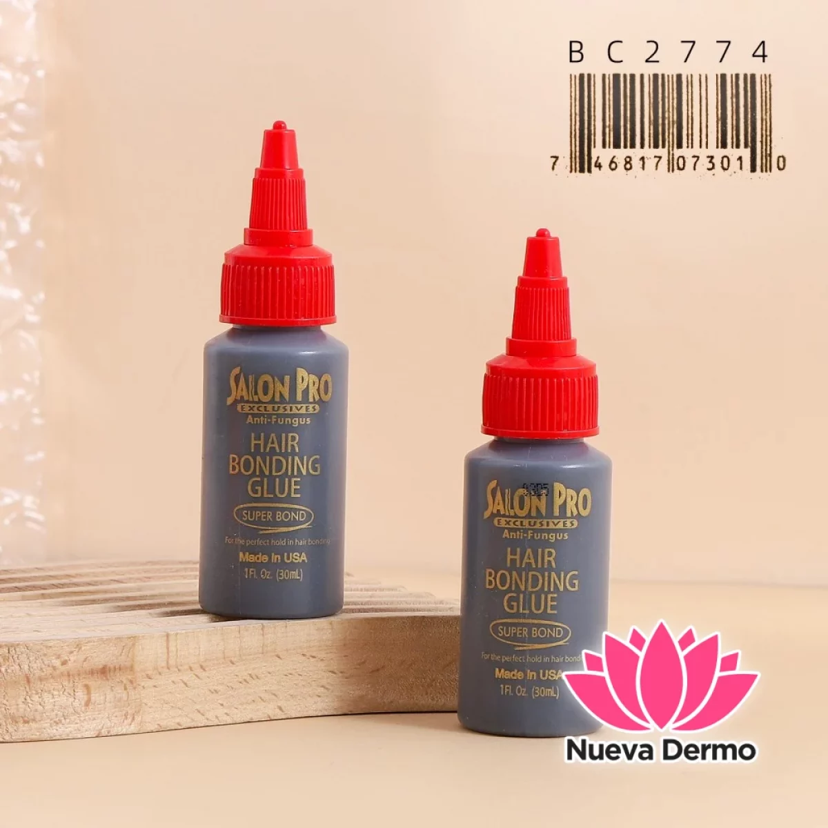 Pegamento Salon Pro Hair Bonding Glue – Adhesivo Profesional para Extensiones BC2774/73010