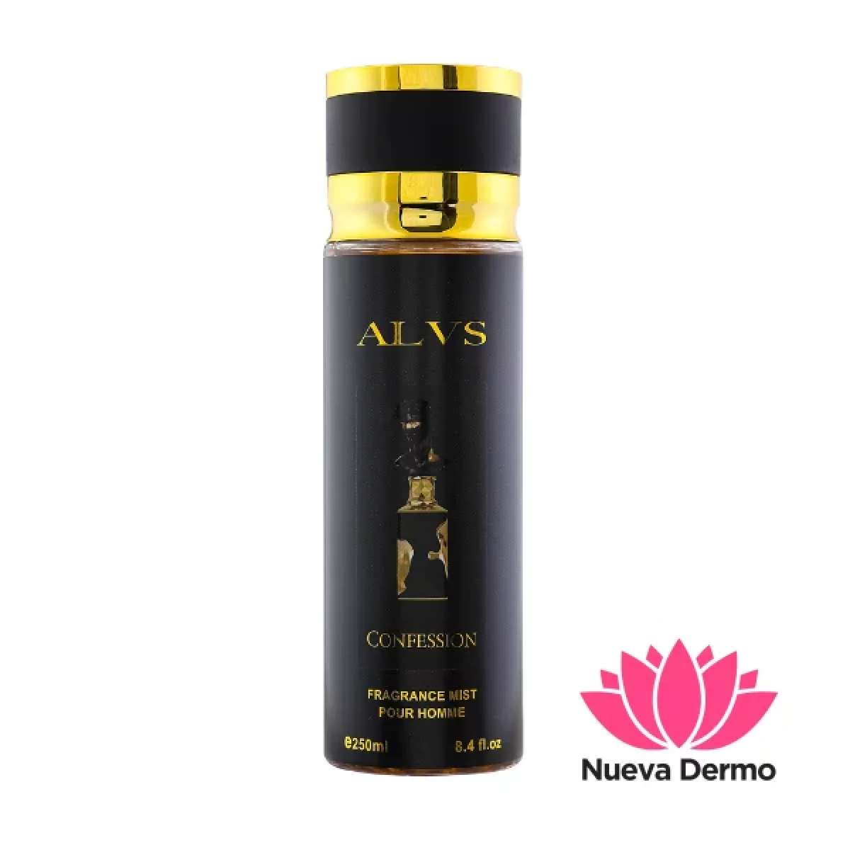 PERFUME EN SPRAY CONFESSION NEGRO ALVS 250ML JH250-38