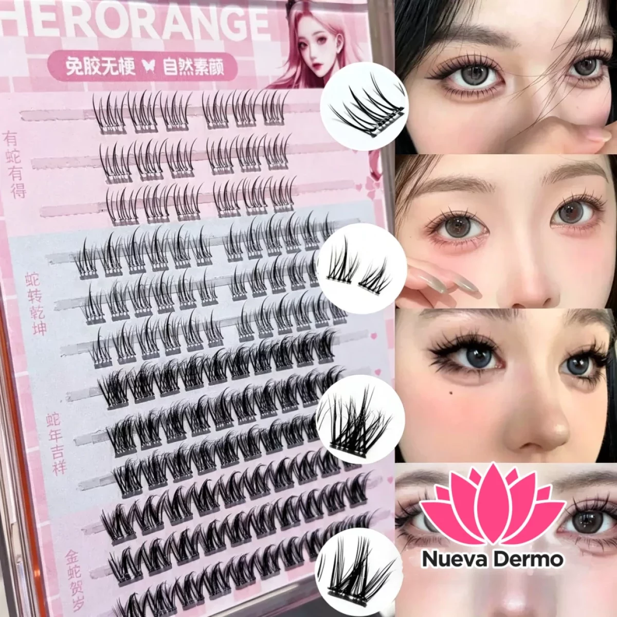 Pestaña Autoadhesiva Efecto Anime Herorange