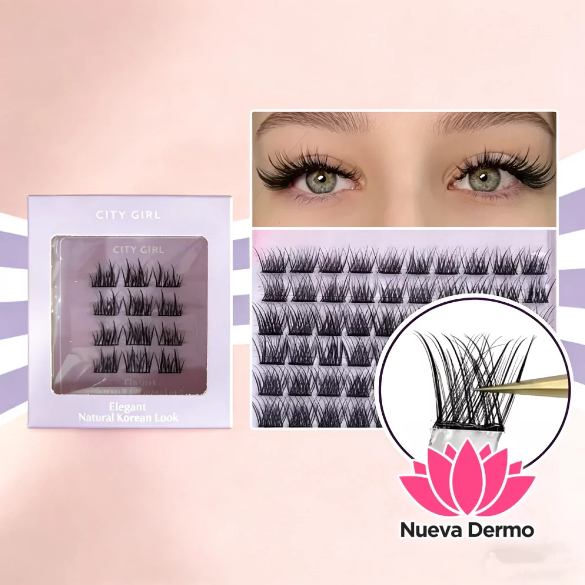 Pestaña Elegant Natural Korean Look City Girl Yj-8247-4