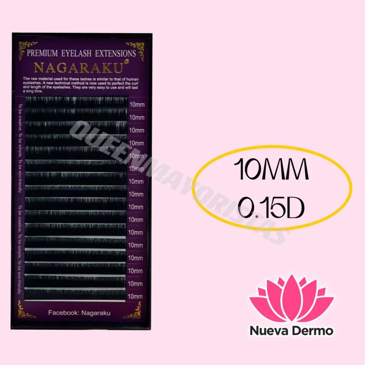 Pestaña Nagaraku Pelo X Pelo 10MM 0.15D...