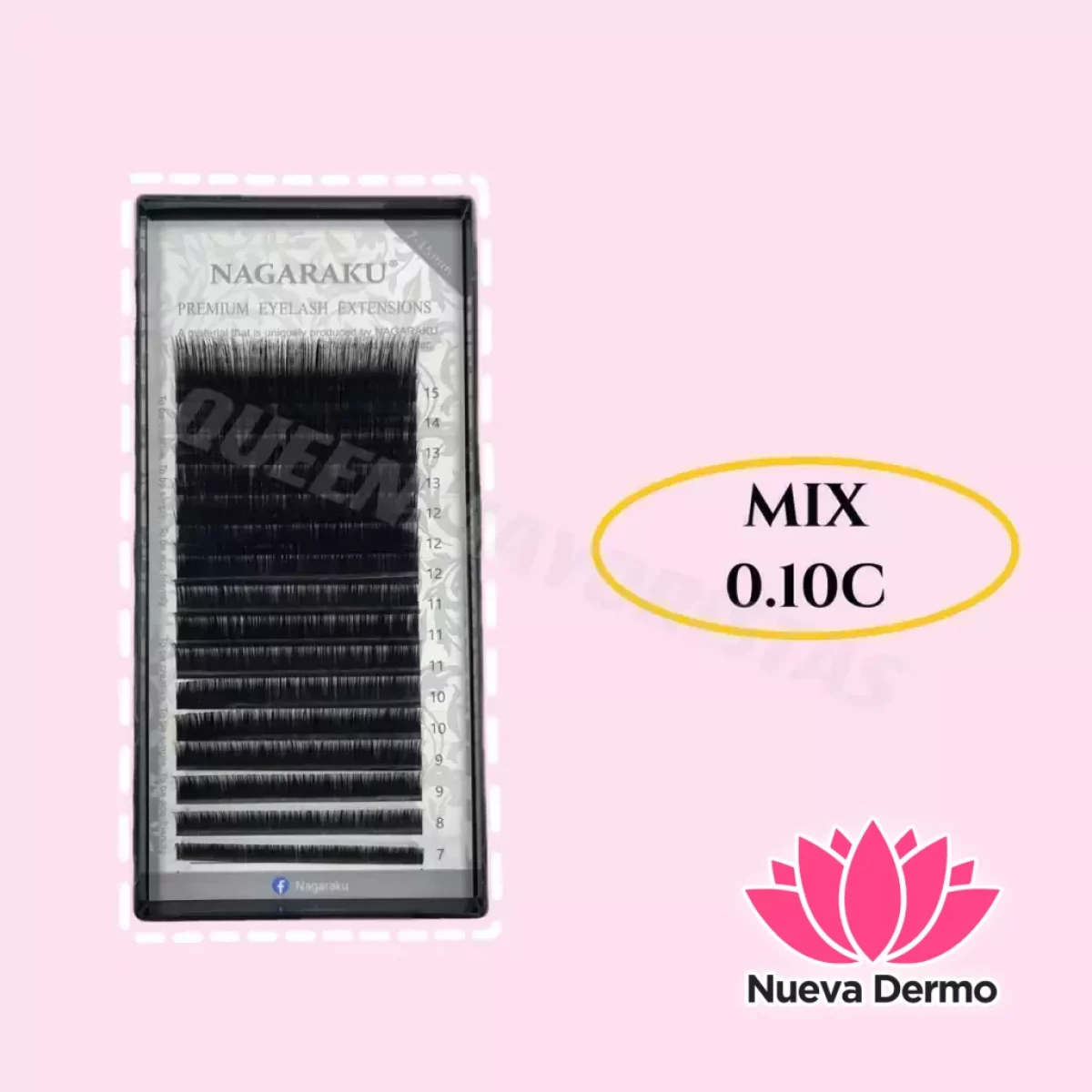 Pestaña Pelo por Pelo Nagaraku MIX 0.10C