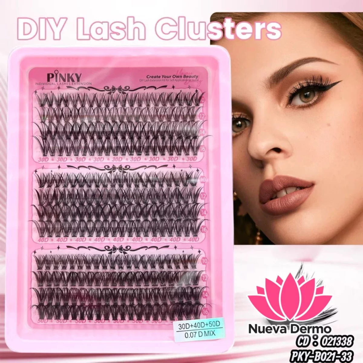 Pestañas Adhesivo Pink Pky-B021-33 Cd: 021338